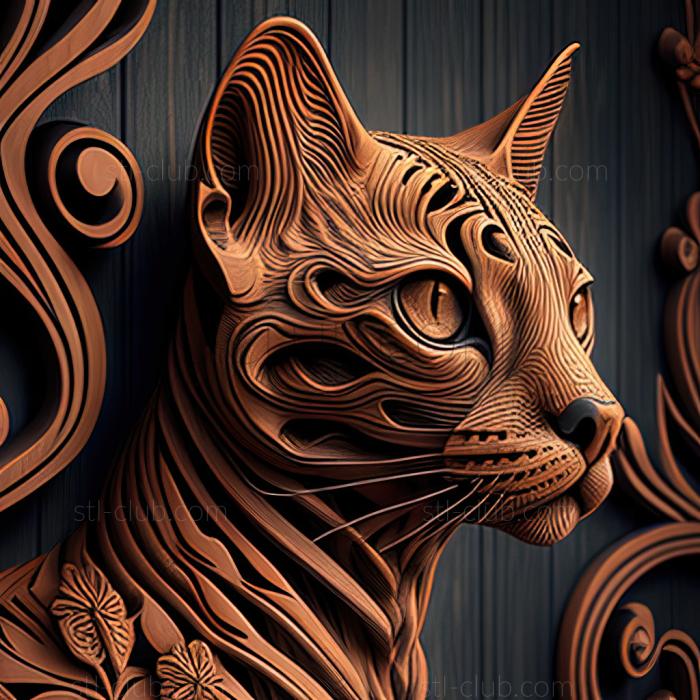 3D model st Bengal cat (STL)